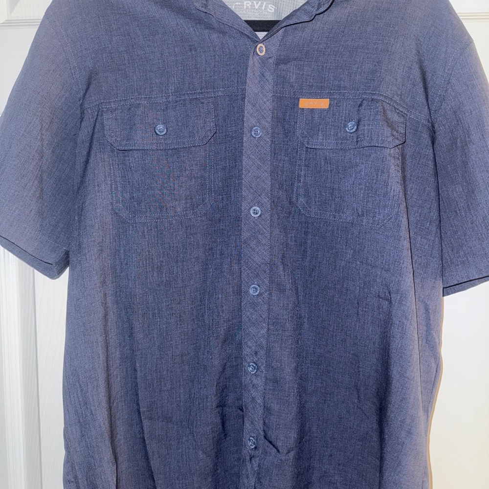Orvis Men's Quick Dry Short Sleeve Button Down Shirt
Blue Size Medium